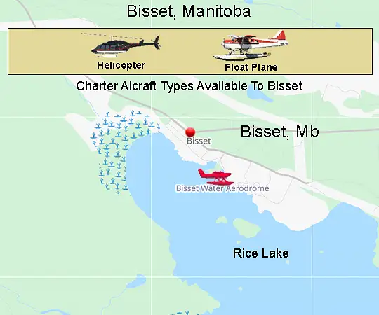 Bissett float plane and local arrival area